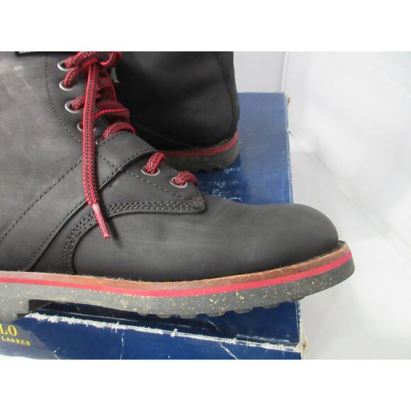 Polo Ralph Lauren Maurice Boots Mens Size 7 Black Leather Buckle Combat Moto main image 7